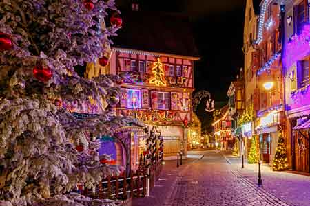 Navidad Colmar, Alsacia, Francia